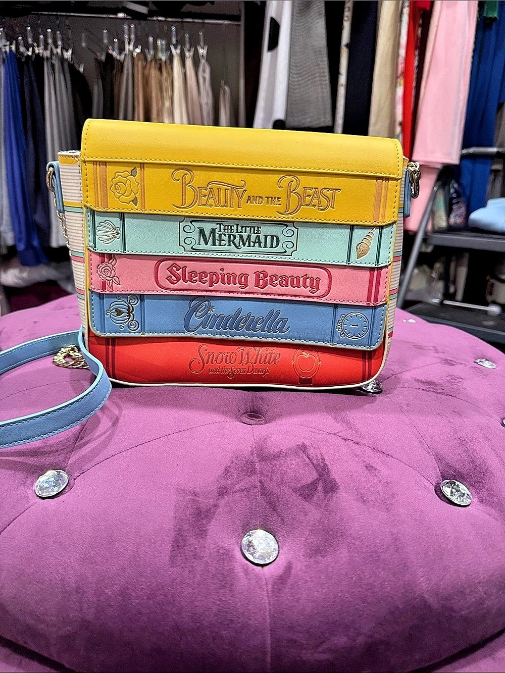 Loungefly Disney Princess Villains Crossbody Bag Color Block Crossbody Bag in